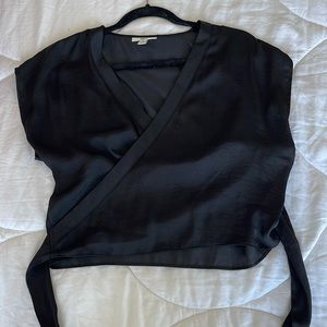 Macy’s Bar lll Silk Wrap Top Size M